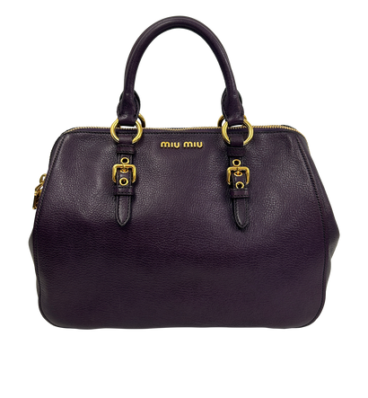 Madras Doctor Bag con Correa, 420&euro;, Bolso, Morado, Animal - Piel, Vista frontal